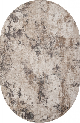 Турецкий овальный ковёр M033A CREAM / WHITE